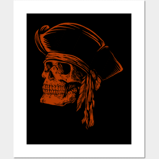 Skull pirate Posters and Art